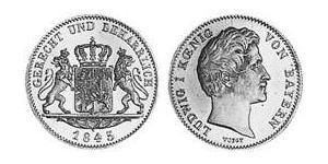 1 Дукат Королевство Бавария (1806 - 1918) Золото Людвиг I (король Баварии)(1786 – 1868)