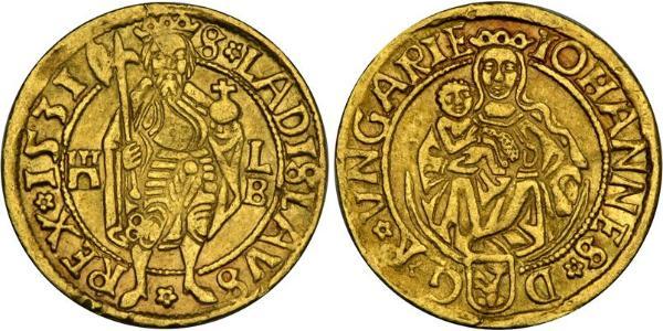 1 Дукат Королевство Венгрия (1000-1918) Золото Янош Запольяи (1487 - 1540)