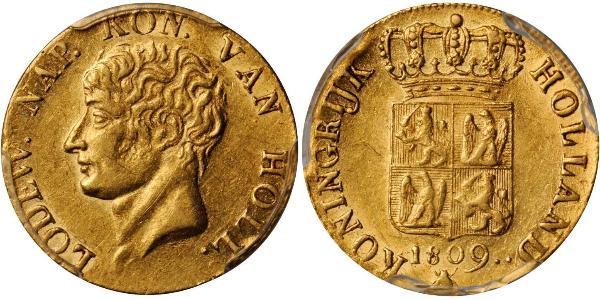 1 Дукат Королевство Голландия (1806 - 1810) Золото 