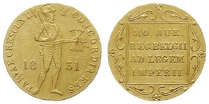 1 Дукат Королевство Нидерланды (1815 - ) Золото 