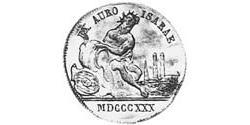 1 Дукат Королівство Баварія (1806 - 1918) Золото Людвиг I (король Баварії)(1786 – 1868)