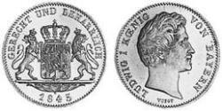 1 Дукат Королівство Баварія (1806 - 1918) Золото Людвиг I (король Баварії)(1786 – 1868)