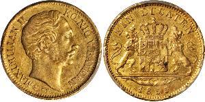 1 Дукат Королівство Баварія (1806 - 1918) Золото Максиміліан II (король Баварії)(1811 - 1864)