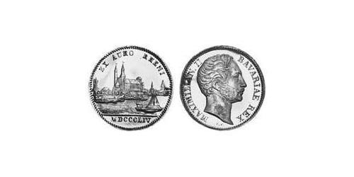 1 Дукат Королівство Баварія (1806 - 1918) Золото Максиміліан II (король Баварії)(1811 - 1864)