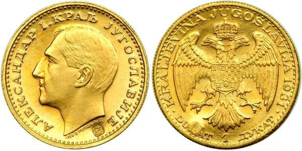 1 Дукат Королівство Югославія (1918-1943) Золото Alexander I of Yugoslavia (1888 - 1934)