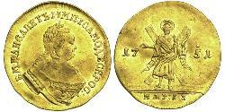 1 Дукат Российская империя (1720-1917) Золото Елизавета  I Петровна (1709-1762)