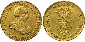 1 Ескудо Нова Іспанія (1519 - 1821) Золото Карл III король Іспанії (1716 -1788)