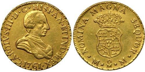 1 Ескудо Нова Іспанія (1519 - 1821) Золото Карл III король Іспанії (1716 -1788)
