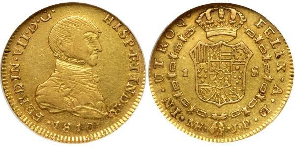 1 Ескудо Перу Золото Фердинанд VII король Іспанії (1784-1833)
