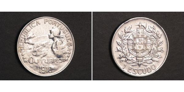 1 Ескудо Перша Португальська Республіка (1910 - 1926) Срібло 
