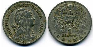 1 Ескудо Португальска Гвінея (1474-1974) / Португалія Цинк/Мідь 
