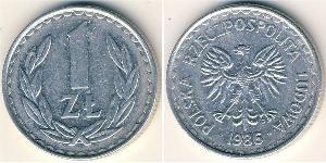 1 Злотий Польська Народна Республіка (1952-1990) Алюміній 