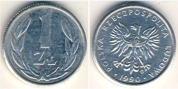 1 Злотий Польська Народна Республіка (1952-1990) Алюміній 