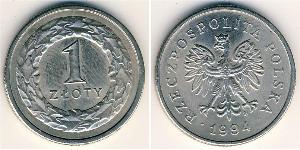 1 Злотий Республіка Польща (1991 - ) Нікель/Мідь 