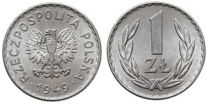 1 Злотий Польща Нікель/Мідь/Алюміній 