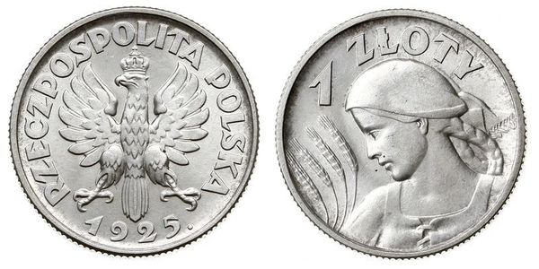1 Злотий Польська республіка (1918 - 1939) Срібло 