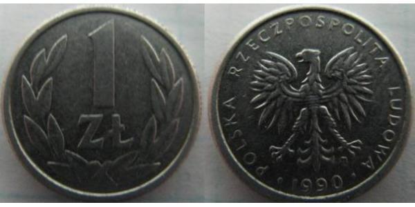 1 Злотый Польская Народная Республика (1952-1990) Никель/Медь 