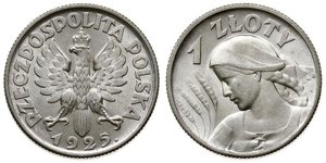 1 Злотый Польская Республика (1918 - 1939) Серебро 