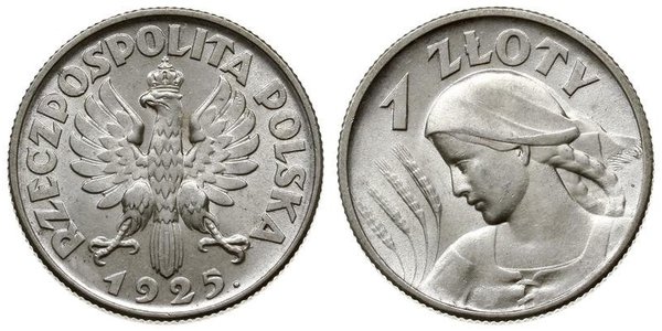 1 Злотый Польская Республика (1918 - 1939) Серебро 
