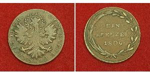 1 Крейцер Австрийская империя (1804-1867) Медь 