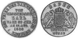 1 Крейцер Велике герцогство Баден (1806-1918) Мідь Frederick I, Grand Duke of Baden (1826 - 1907)