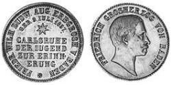1 Крейцер Велике герцогство Баден (1806-1918) Мідь Frederick I, Grand Duke of Baden (1826 - 1907)
