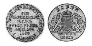 1 Крейцер Велике герцогство Баден (1806-1918) Мідь Frederick I, Grand Duke of Baden (1826 - 1907)