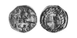 1 Крейцер Ансбах (княжество) (1398–1792) Серебро Joachim Ernst, Margrave of Brandenburg-Ansbach (1583 – 1625)