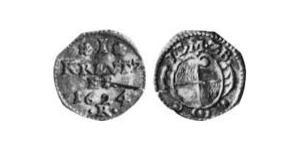1 Крейцер Ансбах (княжество) (1398–1792) Серебро Joachim Ernst, Margrave of Brandenburg-Ansbach (1583 – 1625)