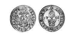 1 Крейцер Аугсбург (1276 - 1803) Серебро Карл VI император Св. Римской империи (1685-1740)