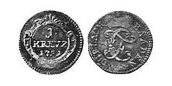 1 Крейцер Баден-Дурлах (1535 - 1771) Серебро (билон) 