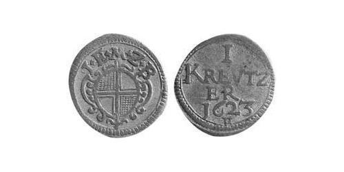 1 Крейцер Ансбах (1398–1792) Срібло Joachim Ernst, Margrave of Brandenburg-Ansbach (1583 – 1625)