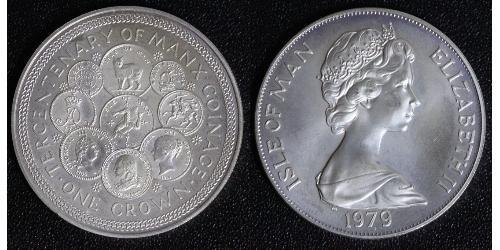 1 Крона(английская) Остров Мэн  Елизавета II (1926-2022)