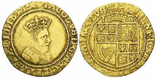 1 Крона(английская) Королевство Англия (927-1649,1660-1707) Золото Яков I (1566-1625)