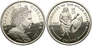 1 Крона(английская) Гибралтар Никель/Медь Елизавета II (1926-2022)