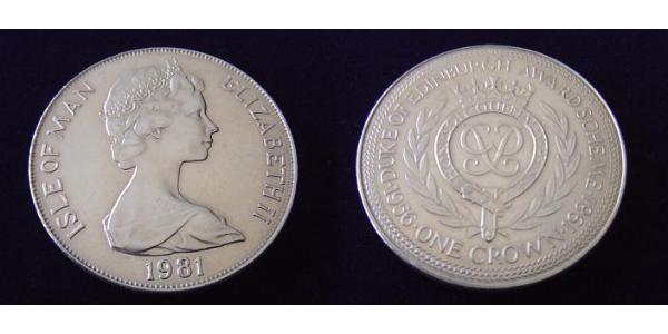 1 Крона(английская) Остров Мэн Никель/Медь Елизавета II (1926-2022)
