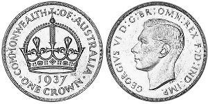 1 Крона(английская) Австралия (1788 - 1939) Серебро Георг VI (1895-1952)