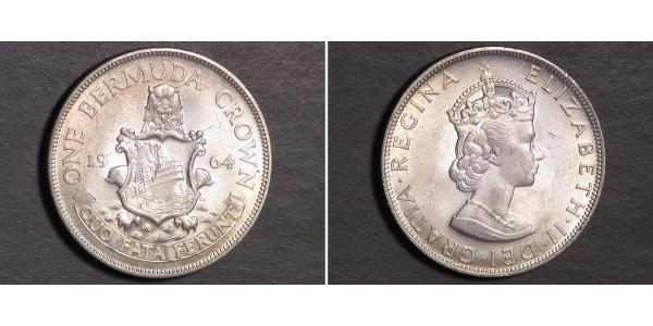 1 Крона(английская) Бермудские Острова Серебро Елизавета II (1926-2022)
