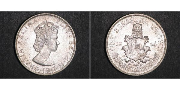 1 Крона(английская) Бермудские Острова Серебро Елизавета II (1926-2022)