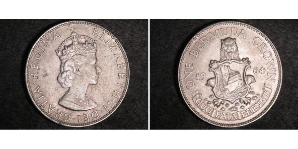 1 Крона(английская) Бермудские Острова Серебро Елизавета II (1926-2022)
