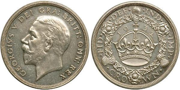 1 Крона(английская) Великобритания (1922-) Серебро Георг V (1865-1936)