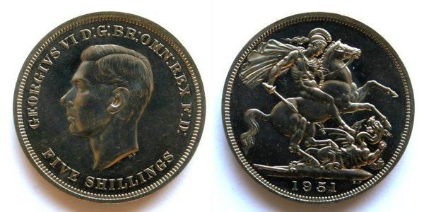 1 Крона(английская) Великобритания (1922-) Серебро Георг VI (1895-1952)