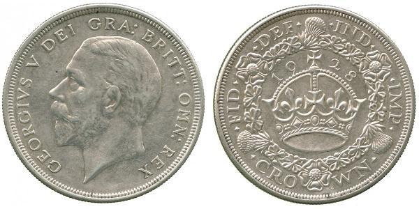1 Крона(английская) Великобритания (1922-) Серебро Георг V (1865-1936)
