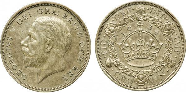 1 Крона(английская) Великобритания (1922-) Серебро Георг V (1865-1936)