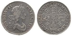 1 Крона(английская) Королевство Англия (927-1649,1660-1707) Серебро Карл II (1630-1685)