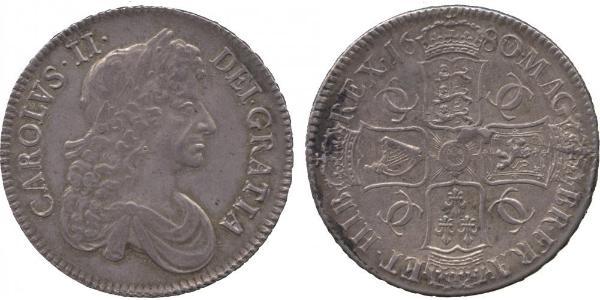 1 Крона(английская) Королевство Англия (927-1649,1660-1707) Серебро Карл II (1630-1685)