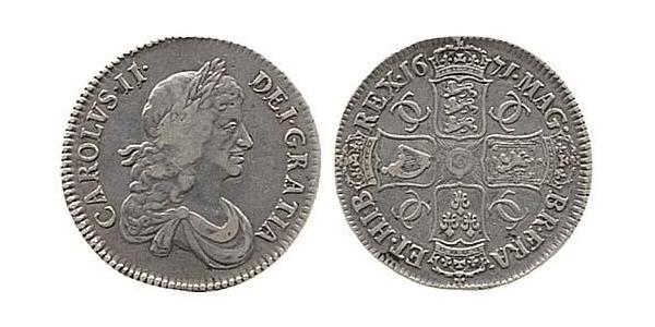 1 Крона(английская) Королевство Англия (927-1649,1660-1707) Серебро Карл II (1630-1685)