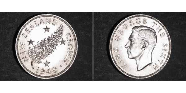 1 Крона(английская) Новая Зеландия Серебро Георг VI (1895-1952)