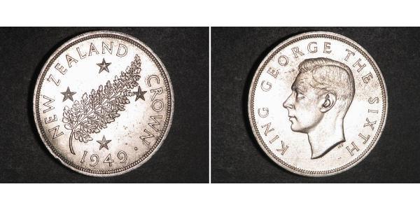 1 Крона(английская) Новая Зеландия Серебро Георг VI (1895-1952)