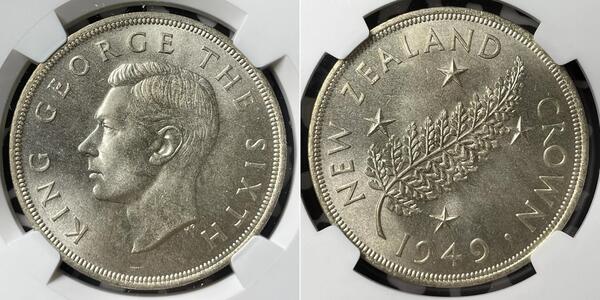 1 Крона(английская) Новая Зеландия Серебро Георг VI (1895-1952)